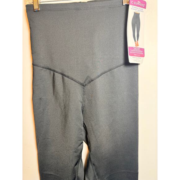 Brand New Curveez Women's Large Black Stunning Shape Shapewear Leggings Hi Waist - Picture 5 of 14